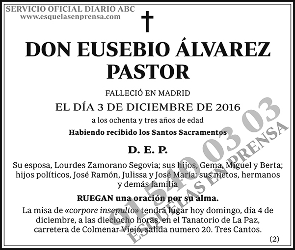 Eusebio Álvarez Pastor